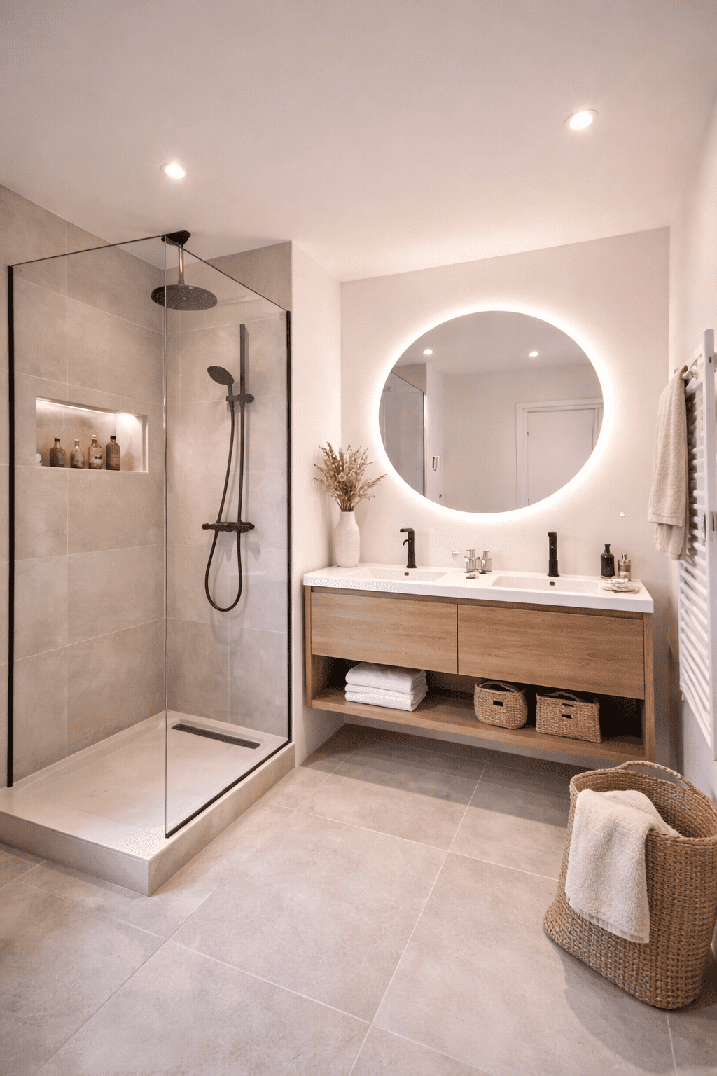 Rénovation salle de bain moderne à Saint-Maur-des-Fossés